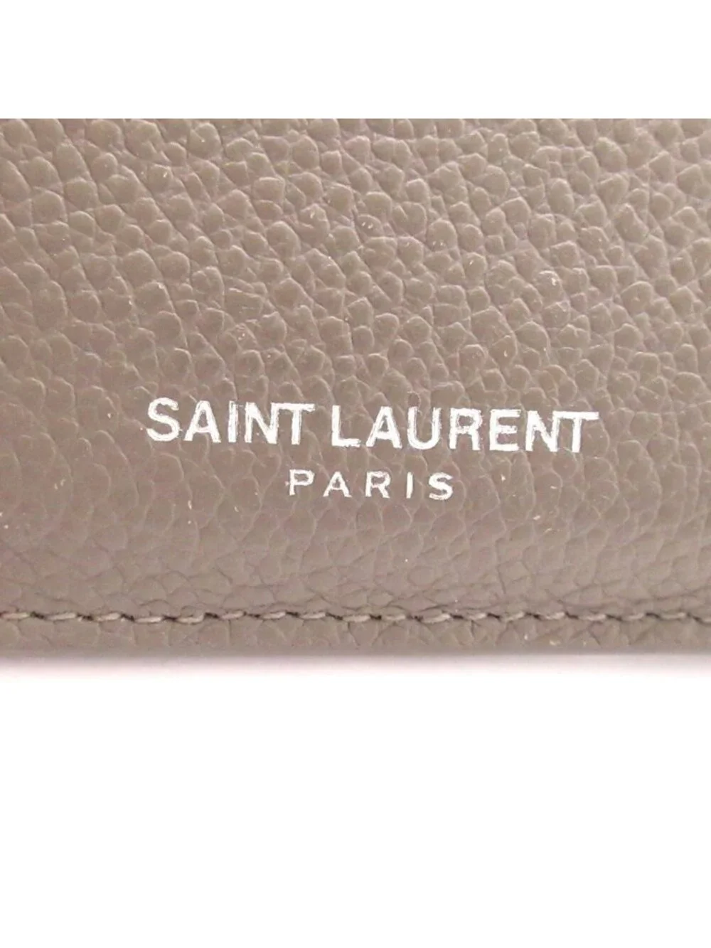 Saint Laurent Paris Card Case Gray Leather - Picture 4 of 8